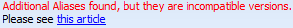 Incompatible-Aliases